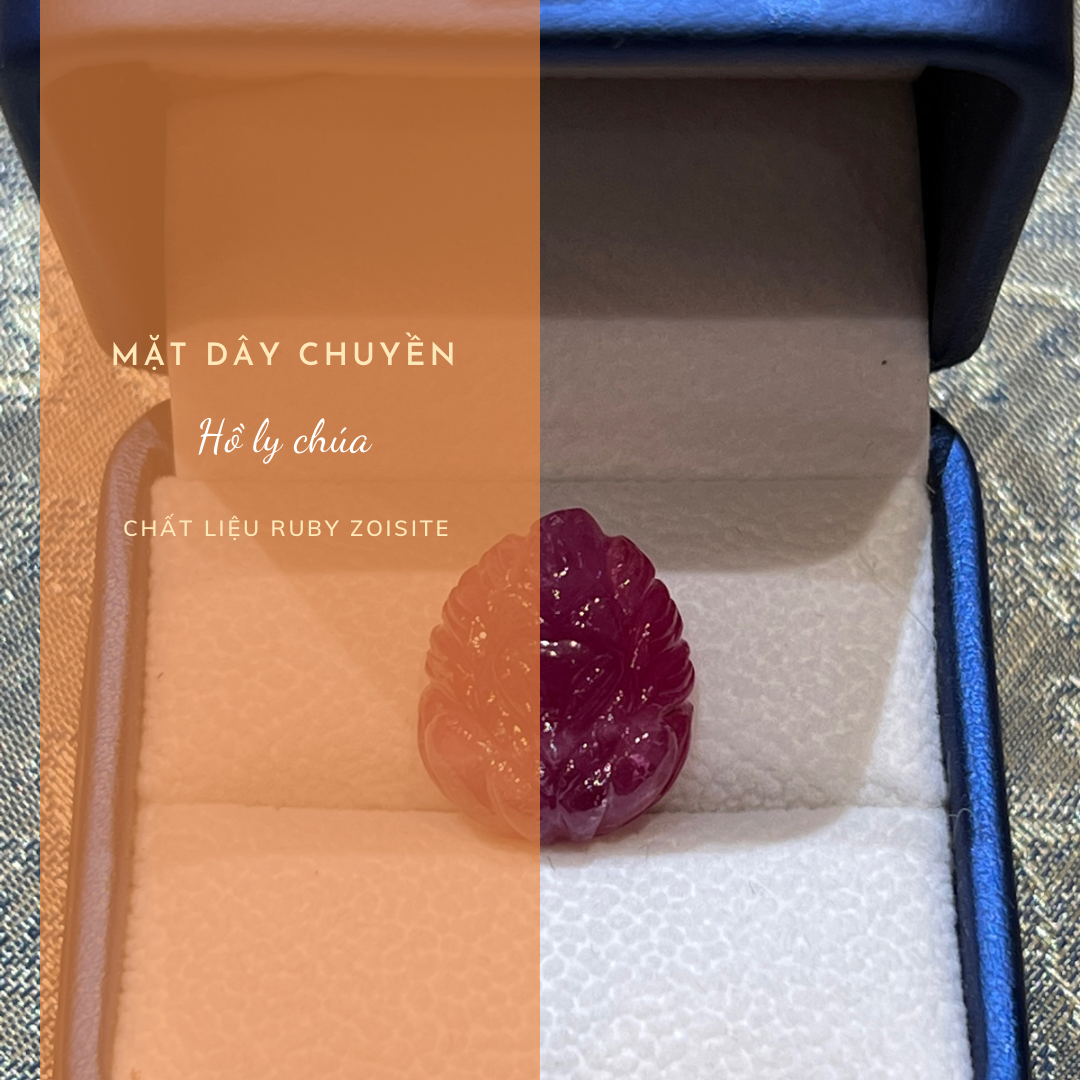 Mặt trang sức: Hồ Ly Chúa chất liệu Ruby zoisite