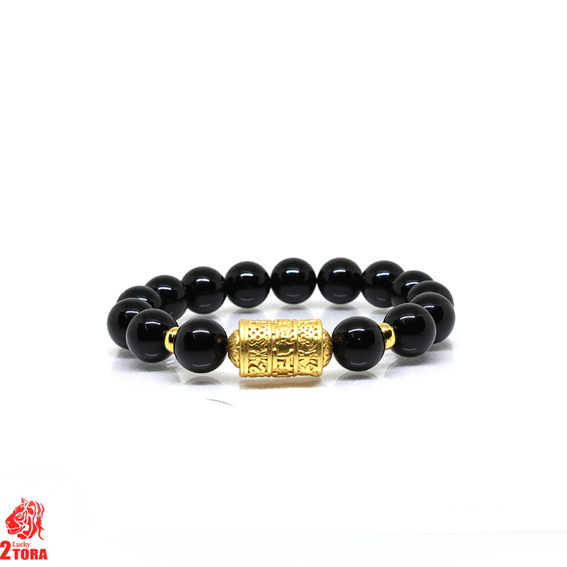 Vòng Mã Não Đen Mix Charm Bạc 160