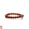 Vòng Ngọc Hồng Lựu Mix Charm Bạc 120