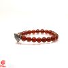 Vòng Ngọc Hồng Lựu Mix Charm Bạc 120