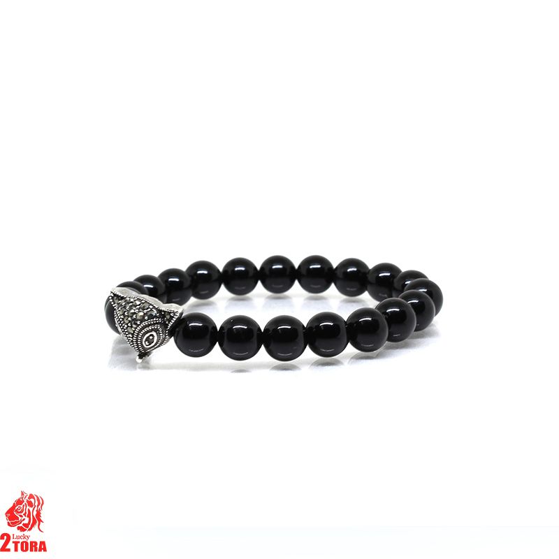 Vòng Mã Não Đen Mix Charm Bạc 150