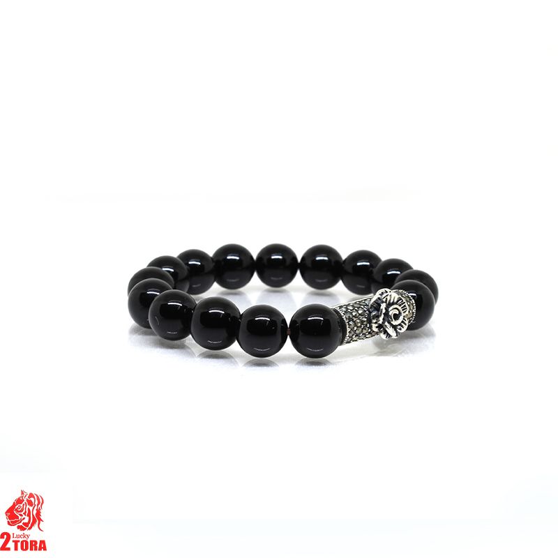 Vòng Mã Não Đen Mix Charm Bạc 140