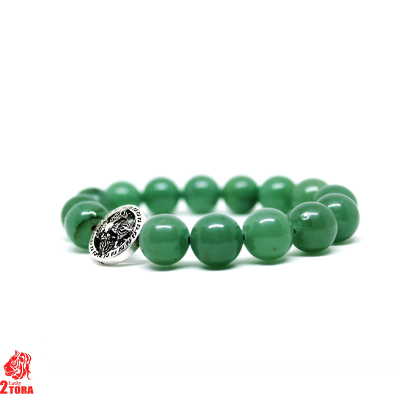 Vòng Thạch Anh Xanh Mix Charm Bạc 210