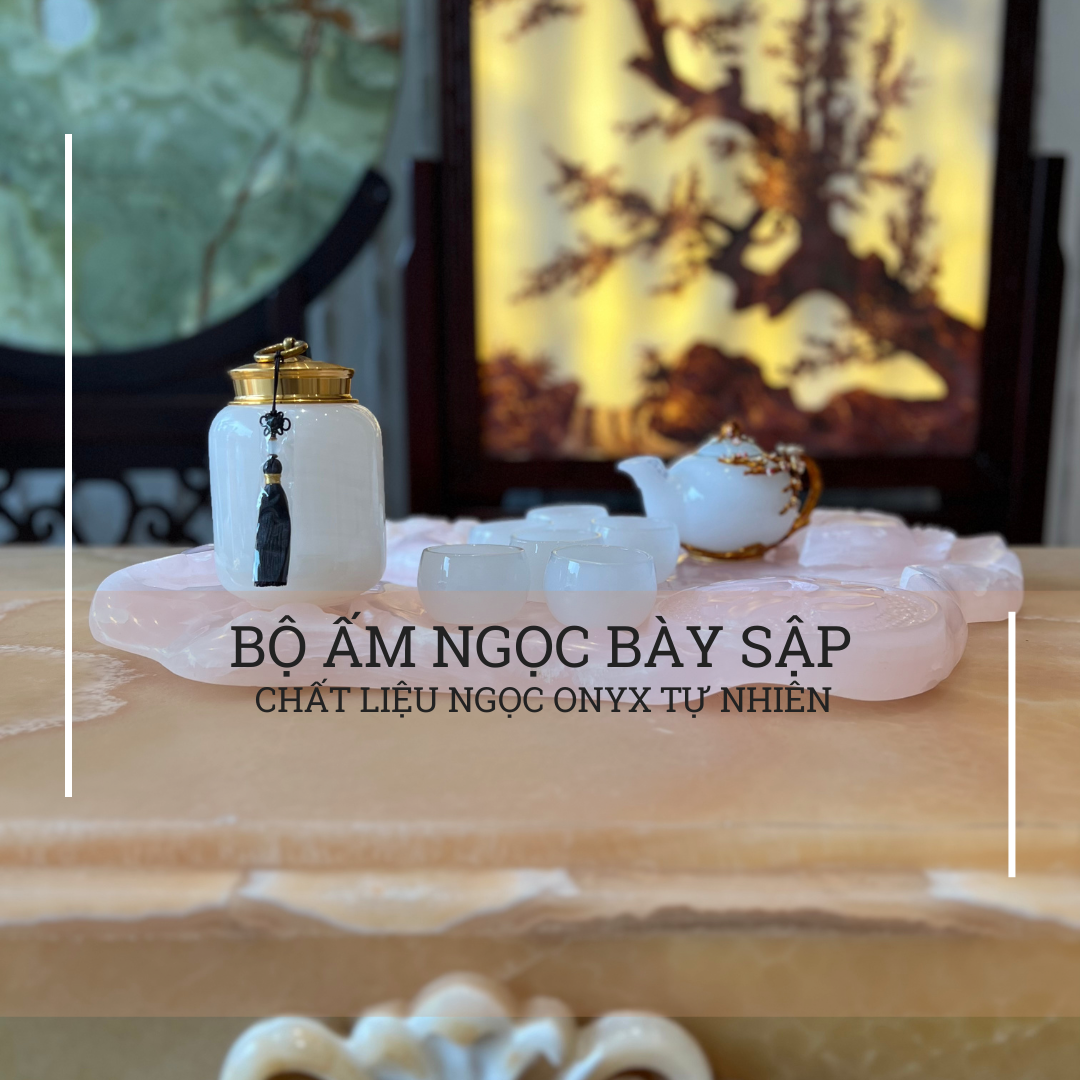 Bộ ấm ngọc bày sập