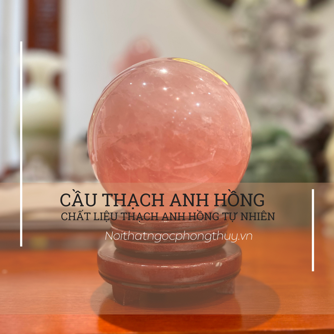 Cầu thạch anh hồng tự nhiên Vip