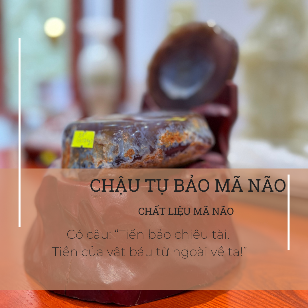 Chậu tụ bảo mã não tự nhiên