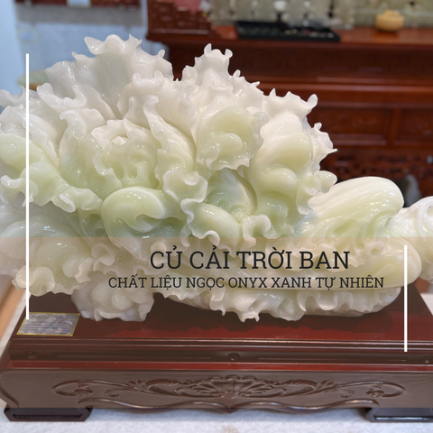 Tác phẩm: Củ cải trời ban ngọc onyx xanh tự nhiên