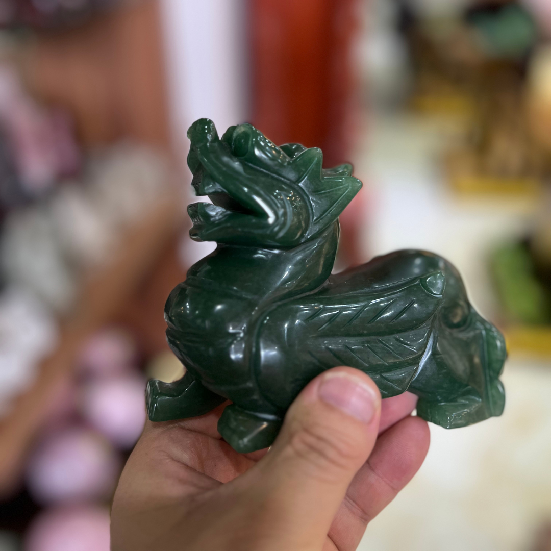 Đôi tỳ hưu xanh ngọc Đông Linh