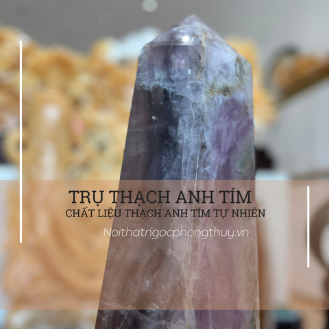 Trụ thạch anh tím tự nhiên