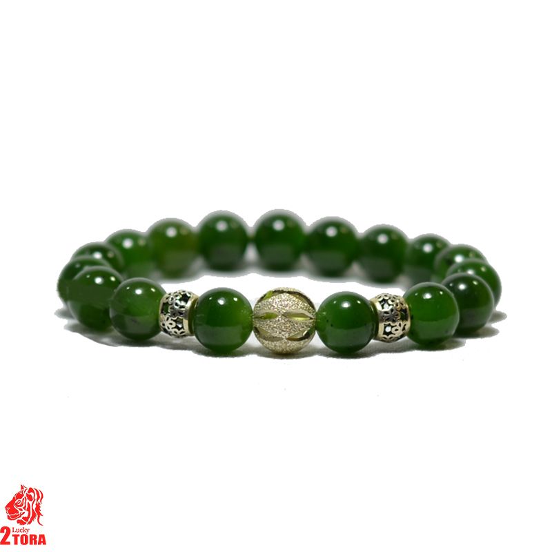 Vòng Đá Quý Ngọc Bích Mix Charm Bạc