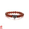 Vòng Ngọc Hồng Lựu Mix Charm Bạc 120
