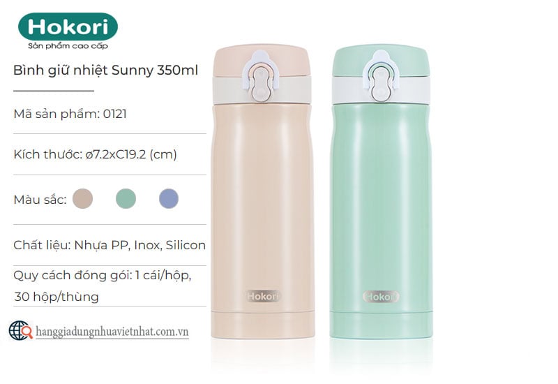 Bình giữ nhiệt Sunny 350ml Hokori 0121