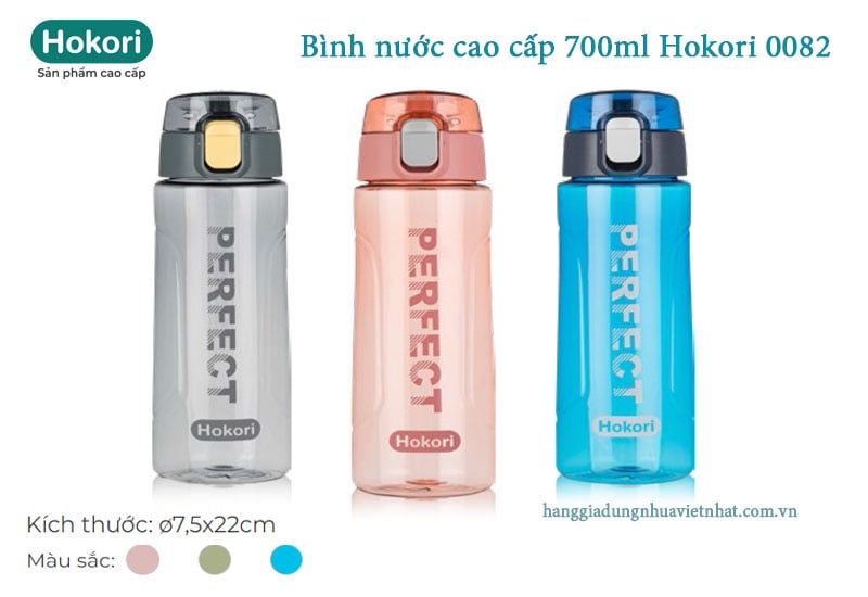 Bình nước cao cấp 700ml Hokori 0082