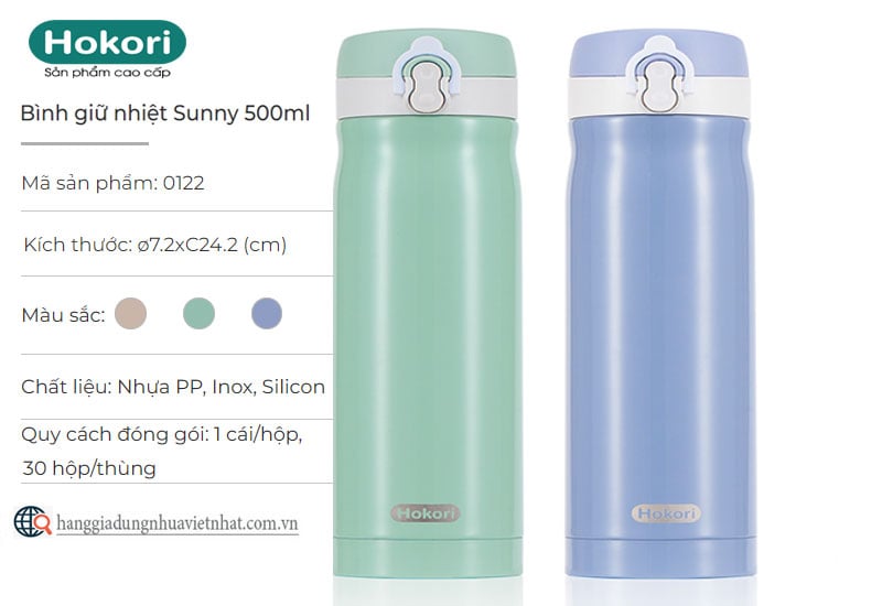 Bình giữ nhiệt Sunny 500ml Hokori 0122