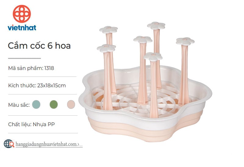 Cắm cốc 6 hoa 1318