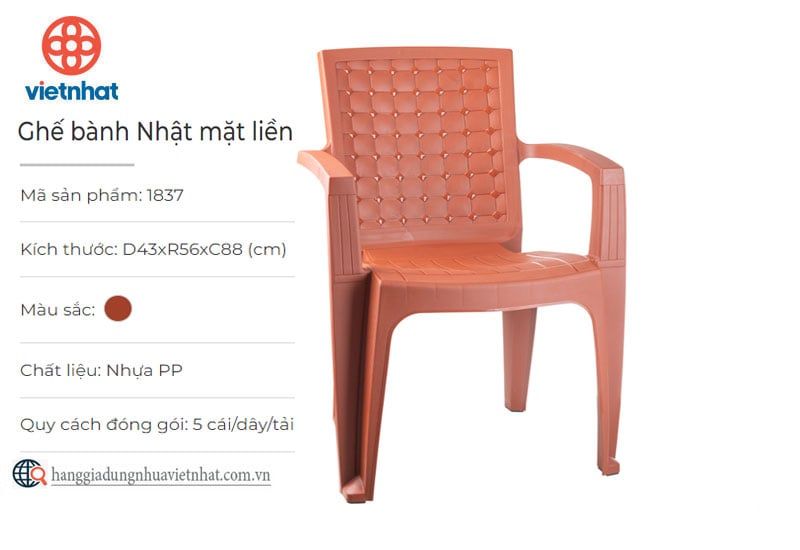 Ghế bành Nhật mặt liền 1837