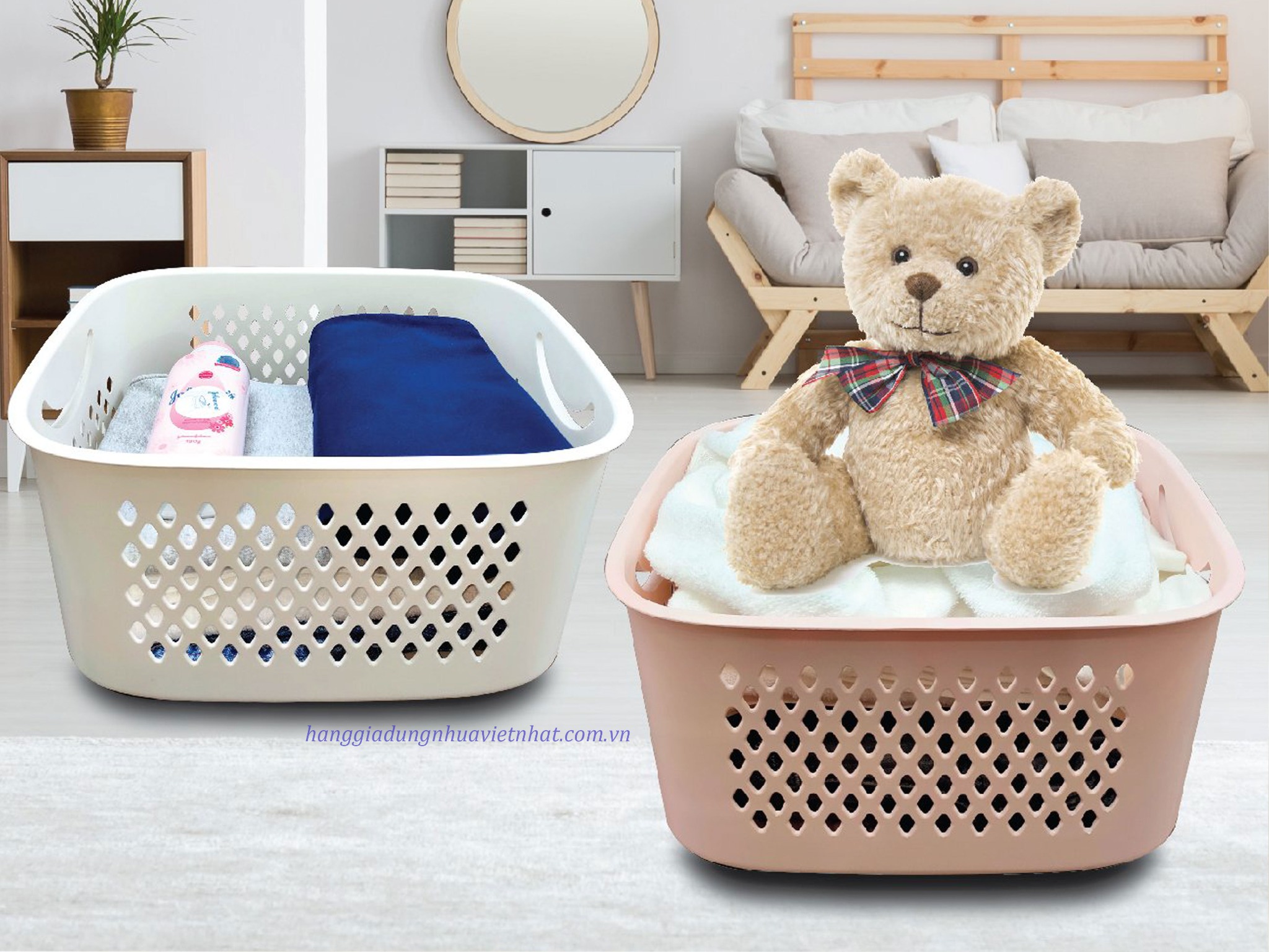 Giỏ carô thấp 3372