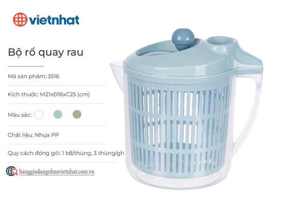Bộ rổ quay rau 3516 – Công ty Nhựa Việt Nhật Plastic - Hokori cao cấp ...