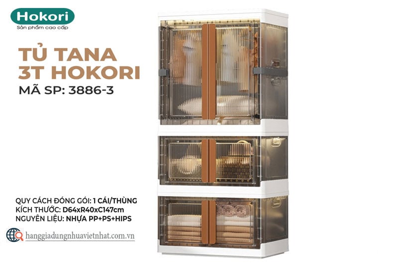 Tủ TANA 3T Hokori 3886 - 3