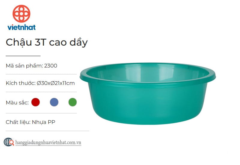 Chậu 3T cao dầy 2300