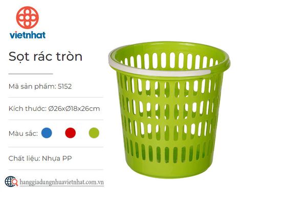 Sọt rác tròn 5152 – Công ty Nhựa Việt Nhật Plastic - Hokori cao cấp ...