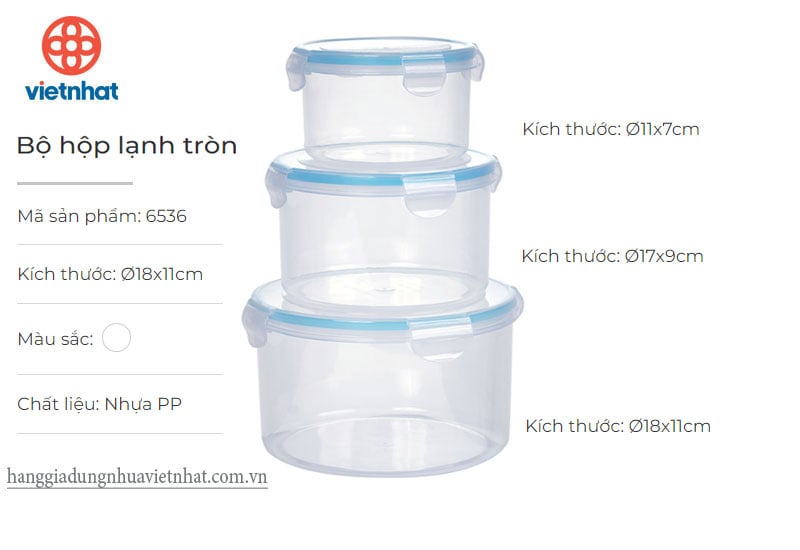 Bộ hộp lạnh tròn 6536