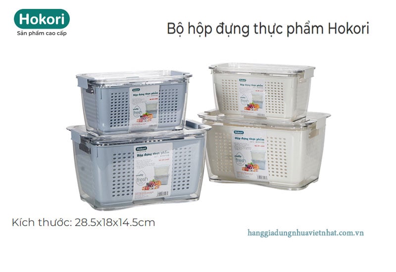 Bộ hộp đôi thực phẩm Hokori 6588 + 6589