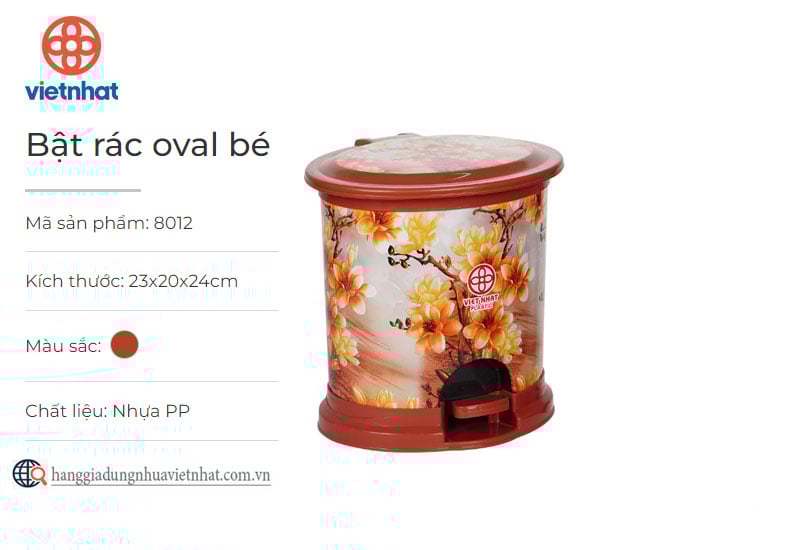 Bật rác Ovan bé 8012