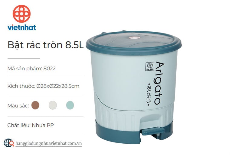 Bật rác tròn 8.5L 8022