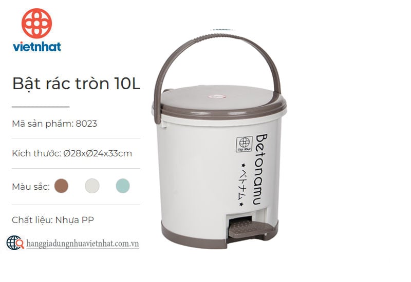 Bật rác tròn 10L 8023
