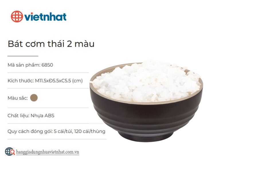 Bát cơm thái 2 màu 6850