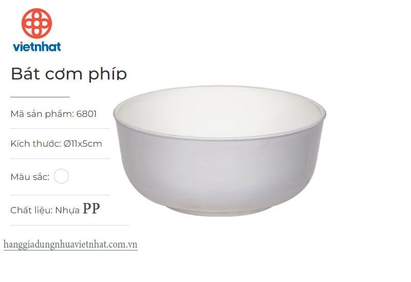 Bát cơm phíp 6801