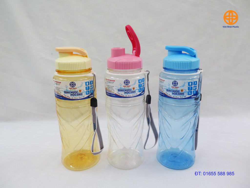 Bình nước caro học sinh Việt Nhật cho bé 900ml  Linh Kiện Khánh Nhân