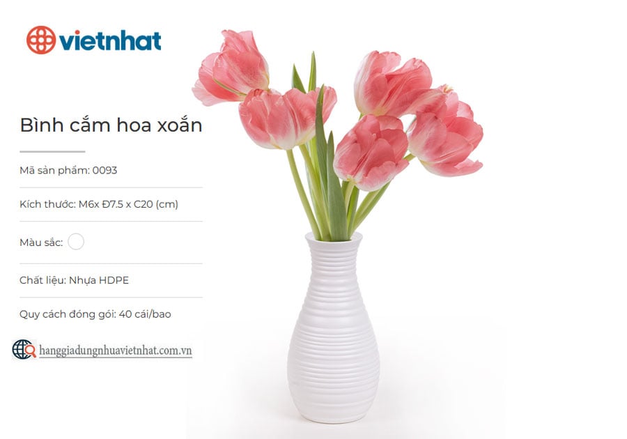 Bình cắm hoa xoắn 0093