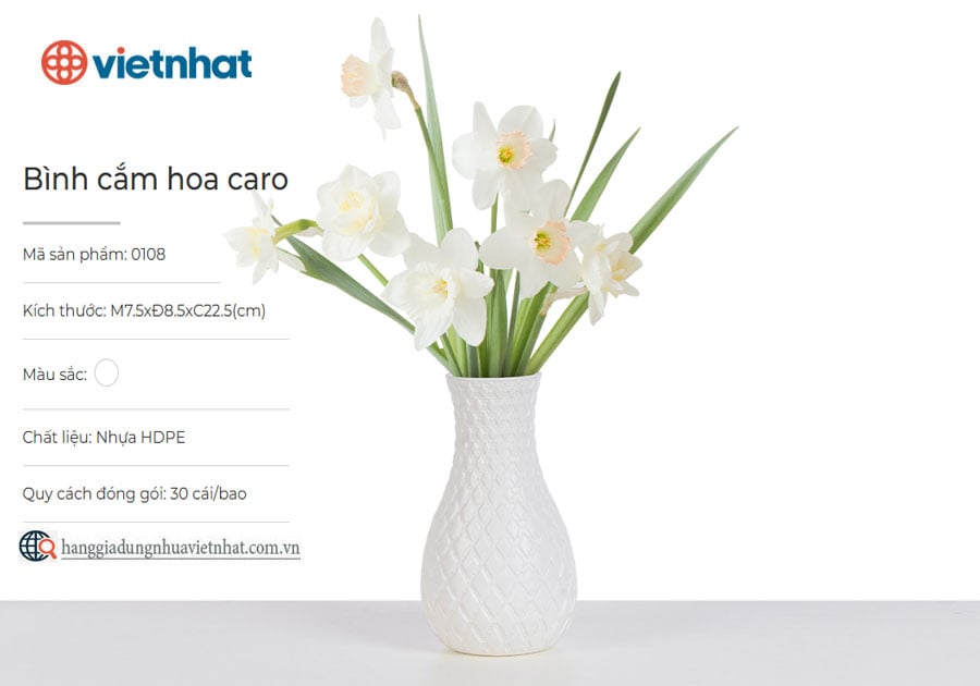 Bình cắm hoa caro 0108