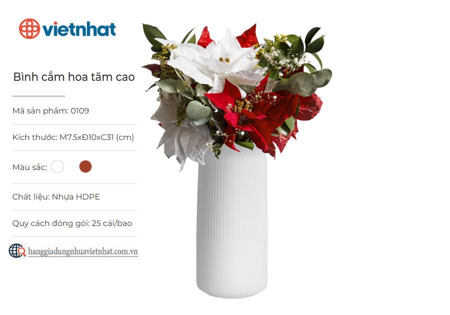 Bình cắm hoa tăm cao 0109