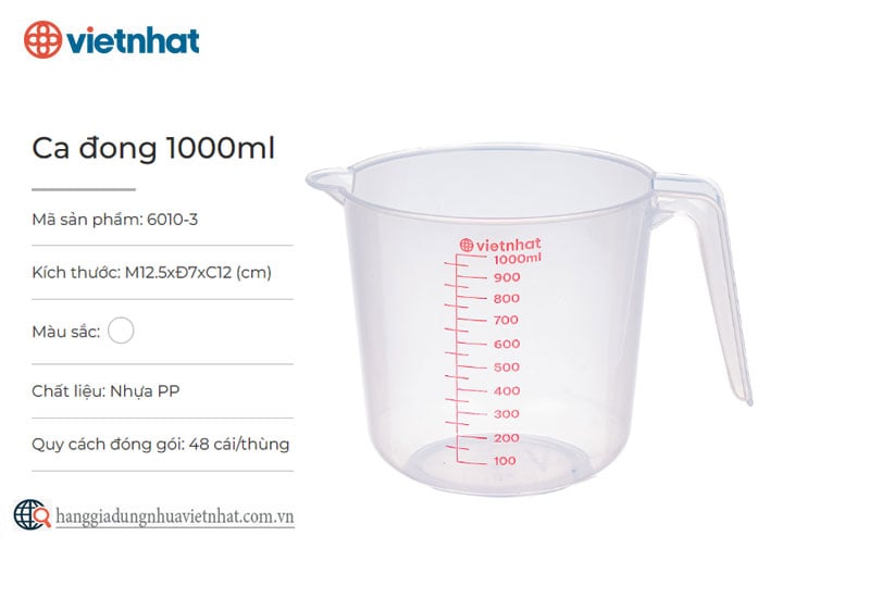 Ca đong 1000ml 6010-3