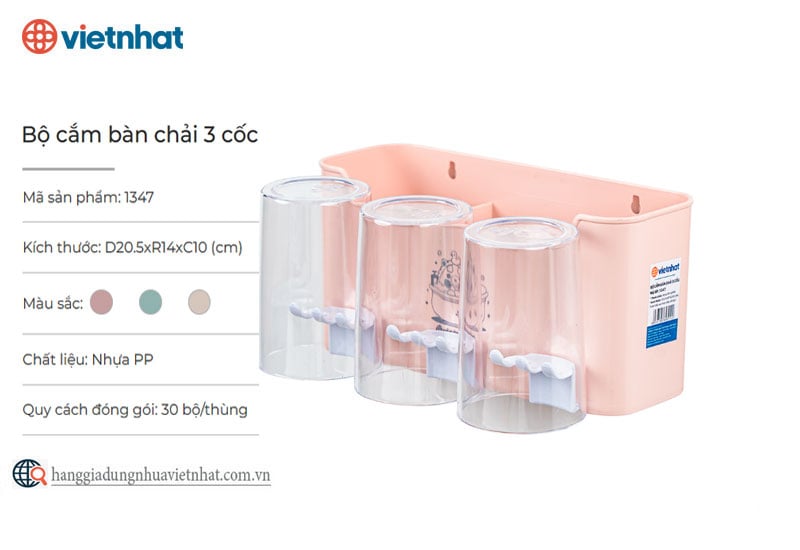 Bộ cắm bàn chải 3 cốc 1347