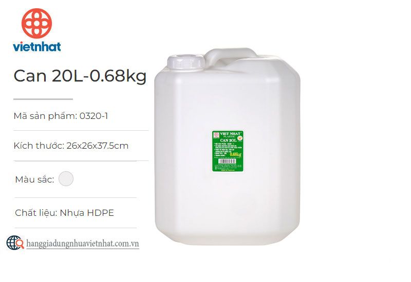 Can 20L vuông -0.68kg