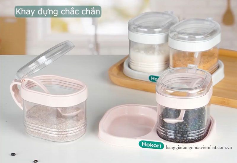 Lọ gia vị bộ 2 hokori 2935 – Trang chủ - Nhựa Việt Nhật Plastic