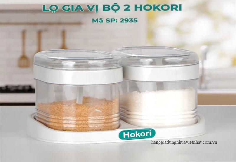 Lọ gia vị bộ 2 hokori 2935 – Trang chủ - Nhựa Việt Nhật Plastic