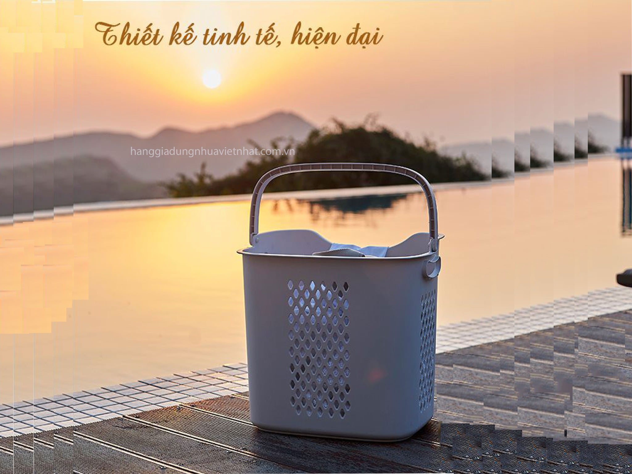 Giỏ carô cao 3373