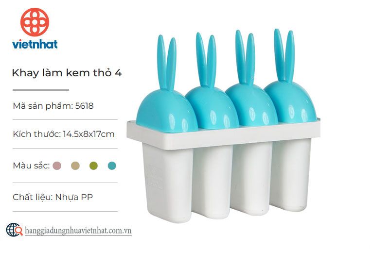 Khay làm kem thỏ 4-5618