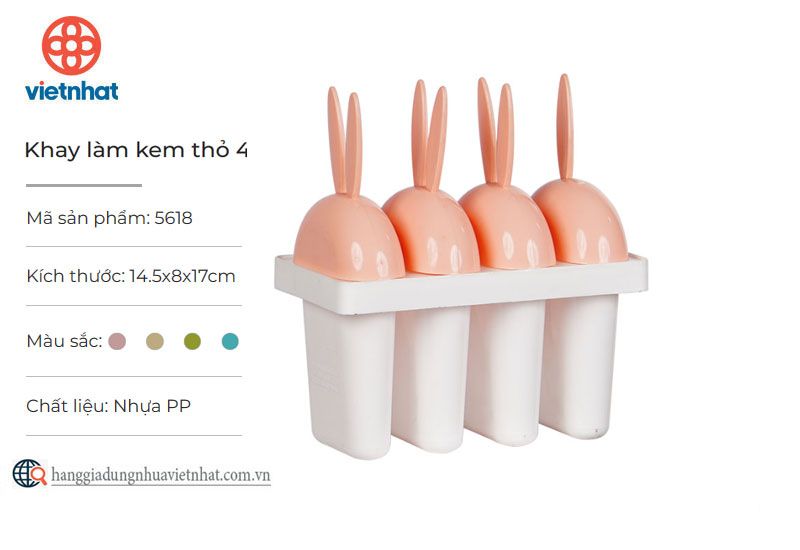 Khay làm kem thỏ 4-5618