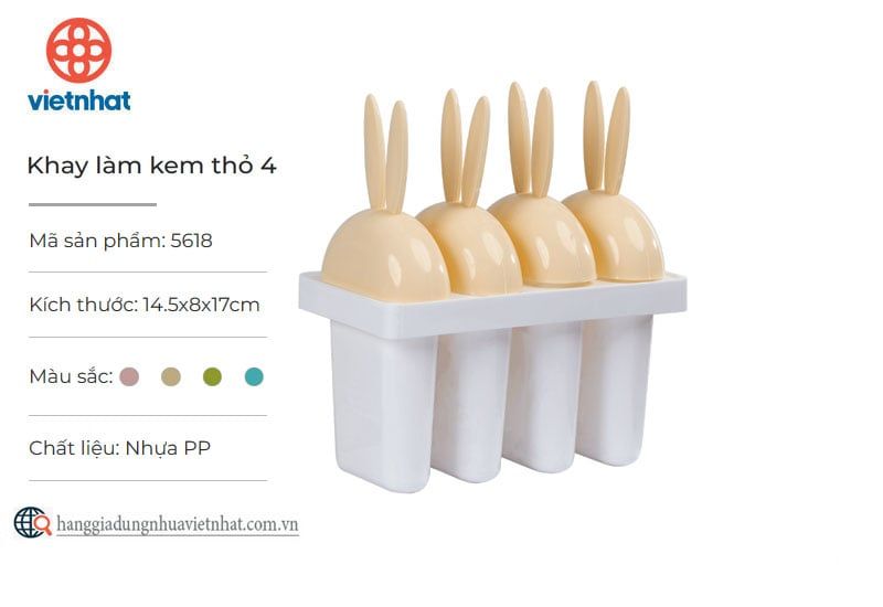 Khay làm kem thỏ 4-5618