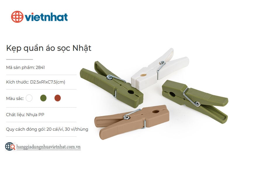 Kẹp quần áo sọc nhật 2841