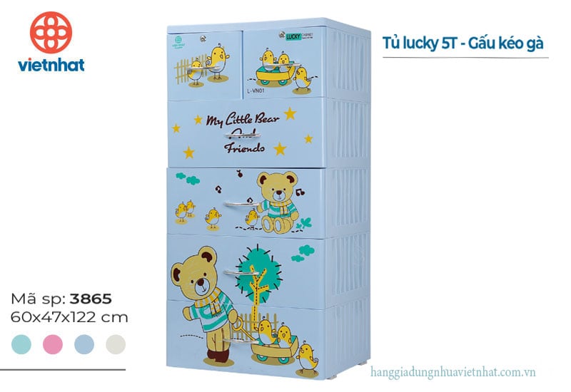 Tủ Lucky 5T - Gấu kéo gà