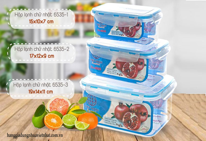 Bộ hộp lạnh chữ nhật 6535