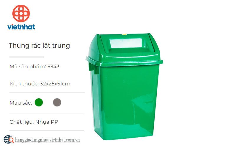 Thùng rác lật trung 5343