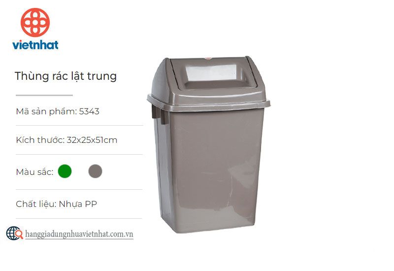 Thùng rác lật trung 5343